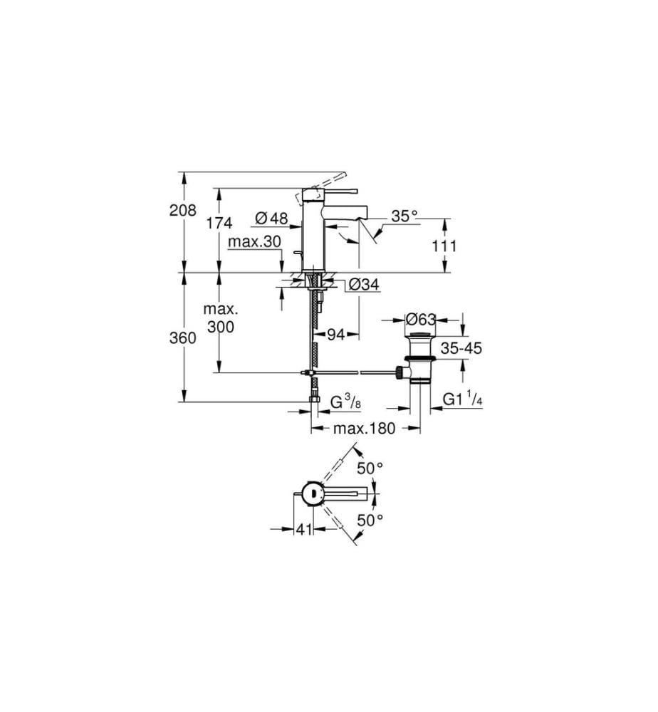 GROHE Essence New S-Size Mattschwarz