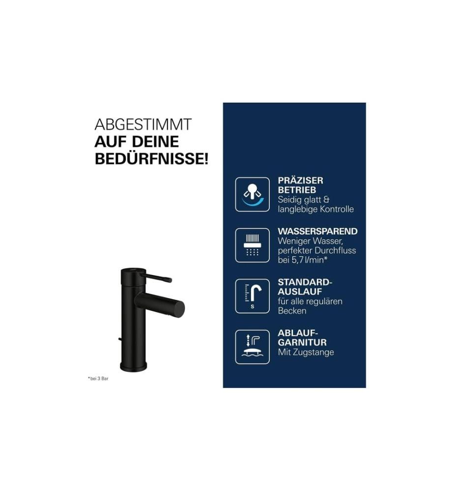 GROHE Essence New S-Size Mattschwarz