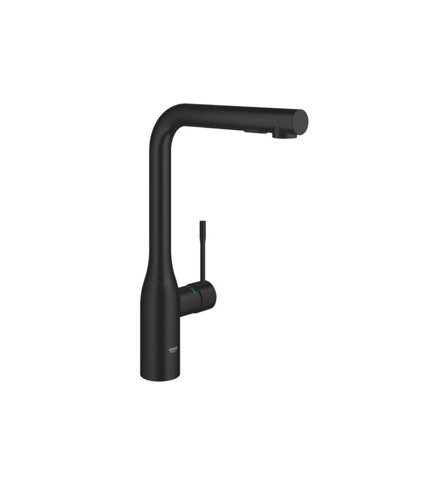 GROHE Essence New Mattschwarz mit ausziehbarer Dual-Spülbrause