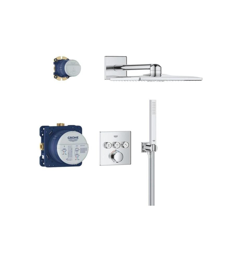 GROHE Precision SmartControl Thermostat encastré chrome carré