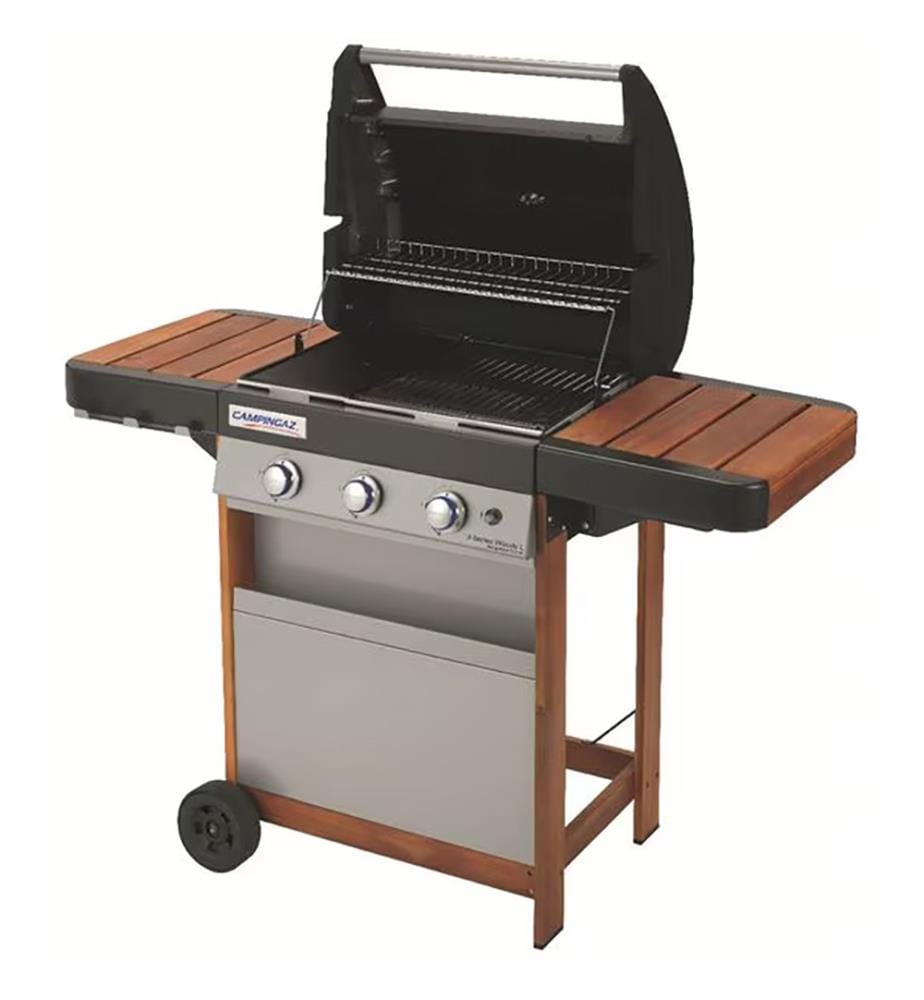 Gasgrill BBQ 3 Series Woody L – Silber und Braun","detected_source_language":"FR