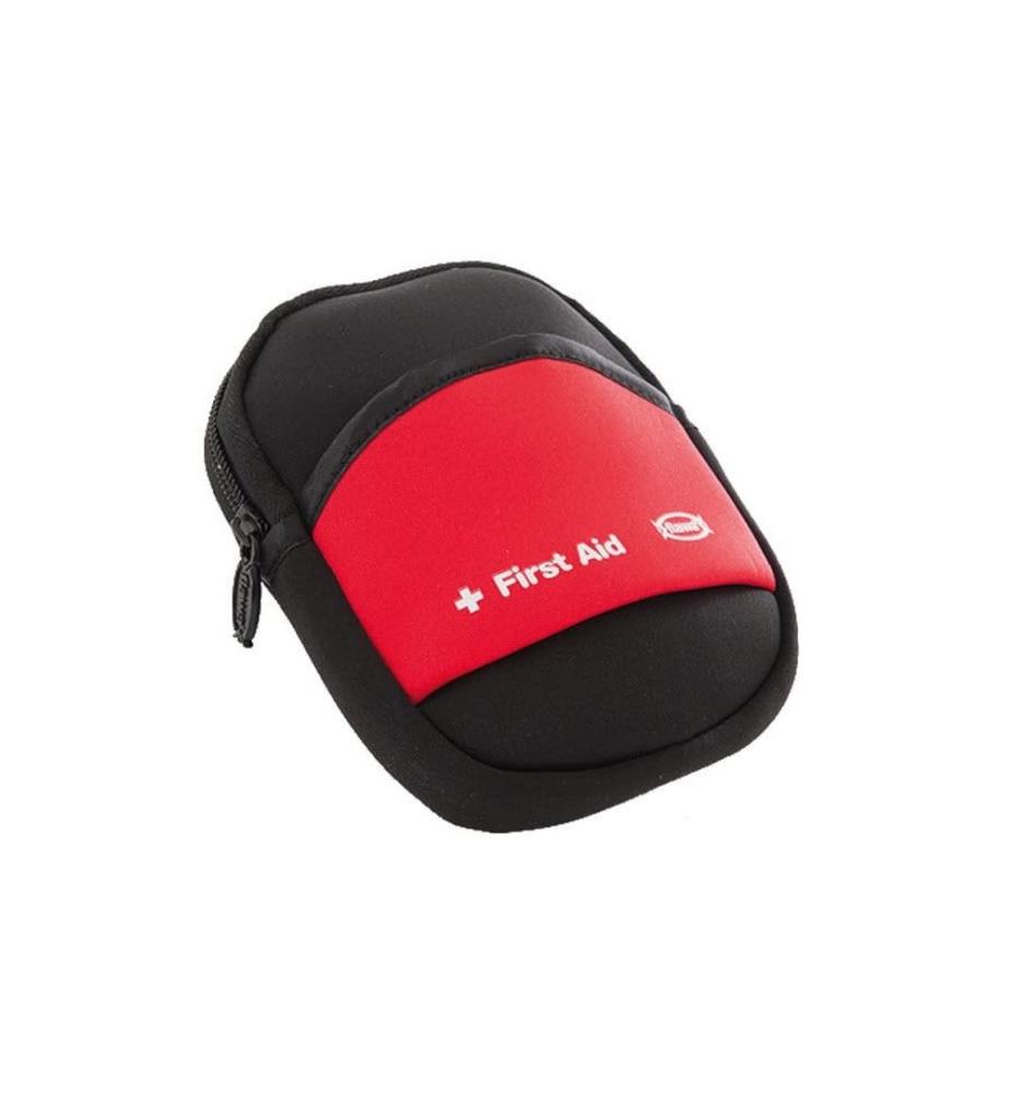 FLAWA - Freizeit-Apotheke Neopren-Etui, Gürtelschlaufe schwarz/rot