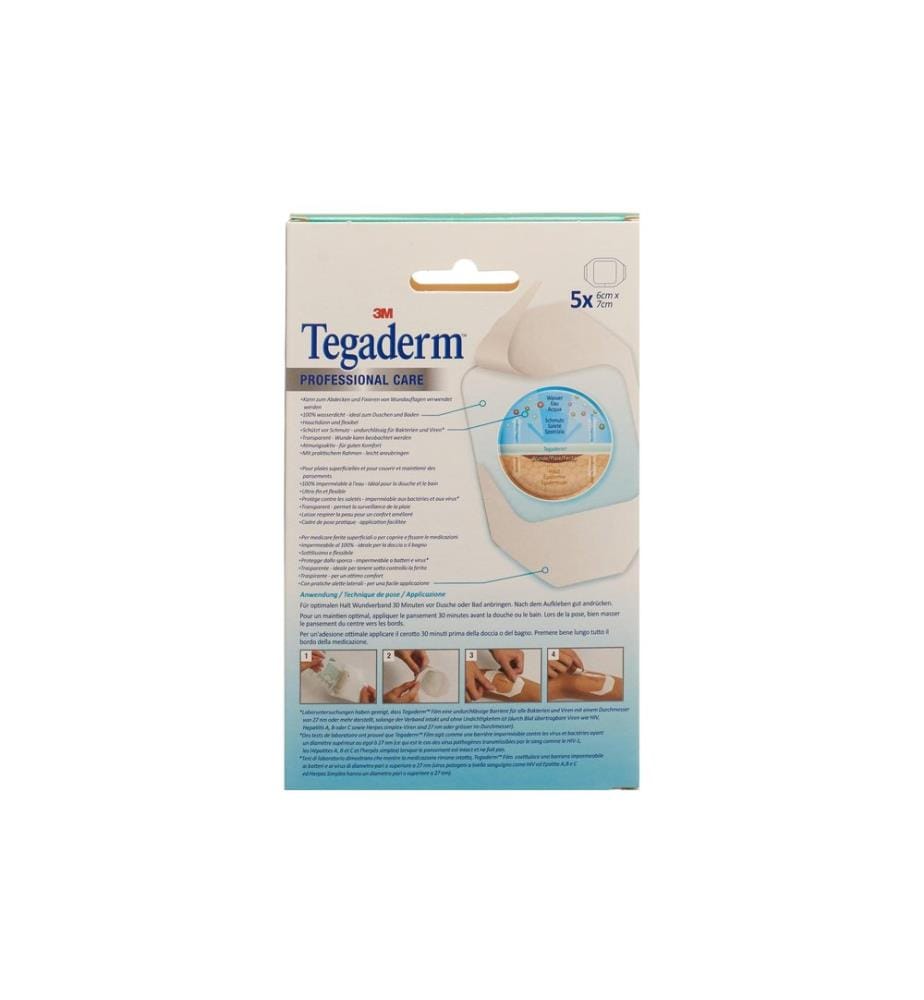 3M Tegaderm - Wundpflaster Professional Care 6 x 7 cm 5 Stück