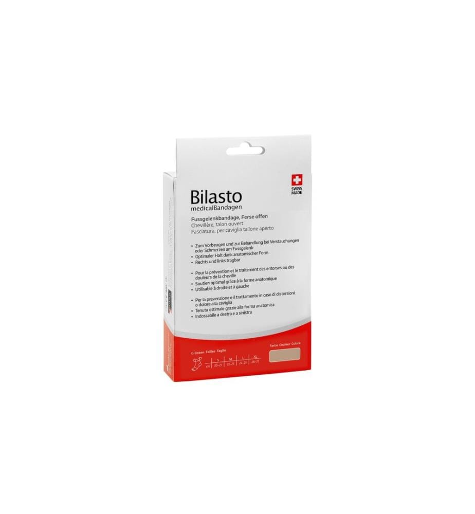 Bilasto - Fussgelenkbandge, offene Ferse beige, Grösse L