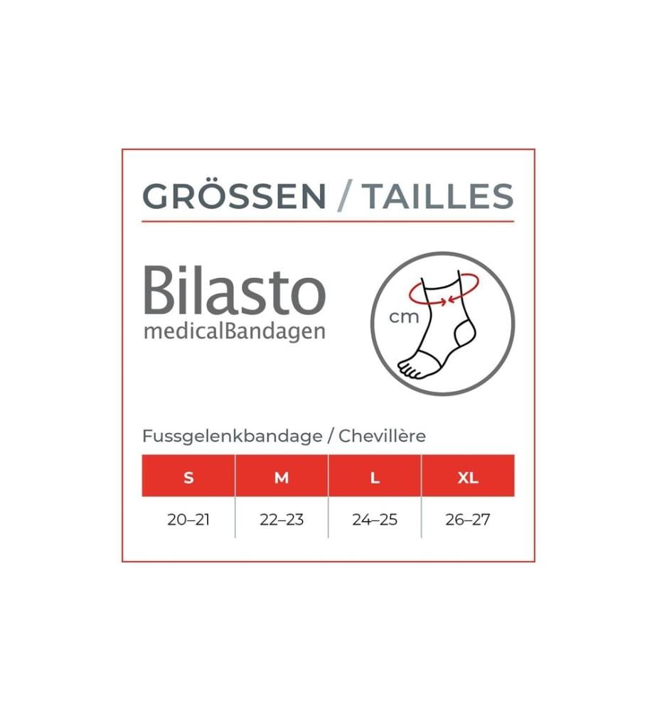 Bilasto - Fussgelenkbandge, offene Ferse beige, Grösse L