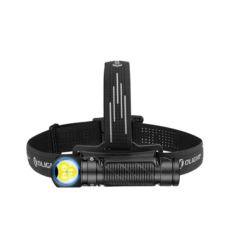 Lampe frontale, 3 000 lumens avec clip magnétique - Noir
