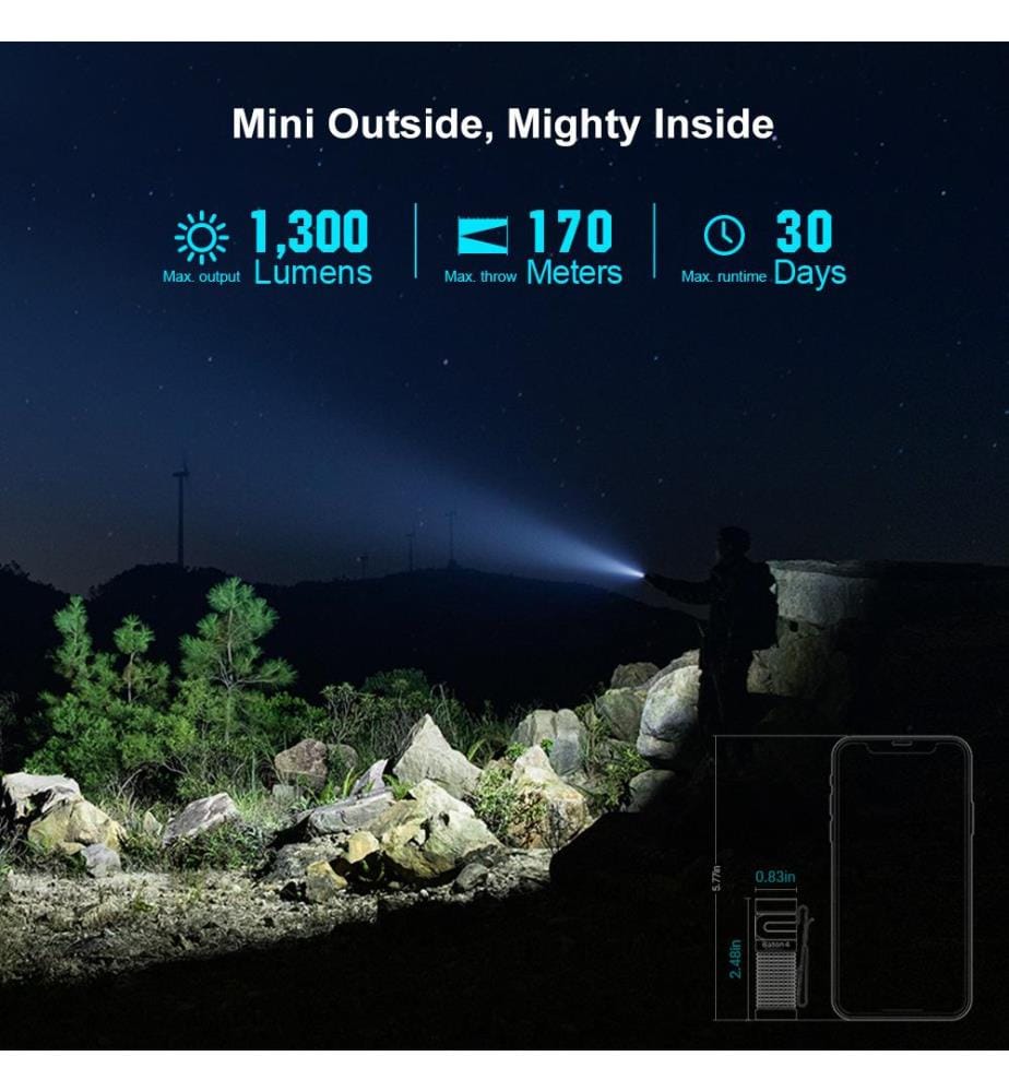 Lampe de poche avec boîtier de recharge et fonction batterie externe de 5 000 mAh - Kaki