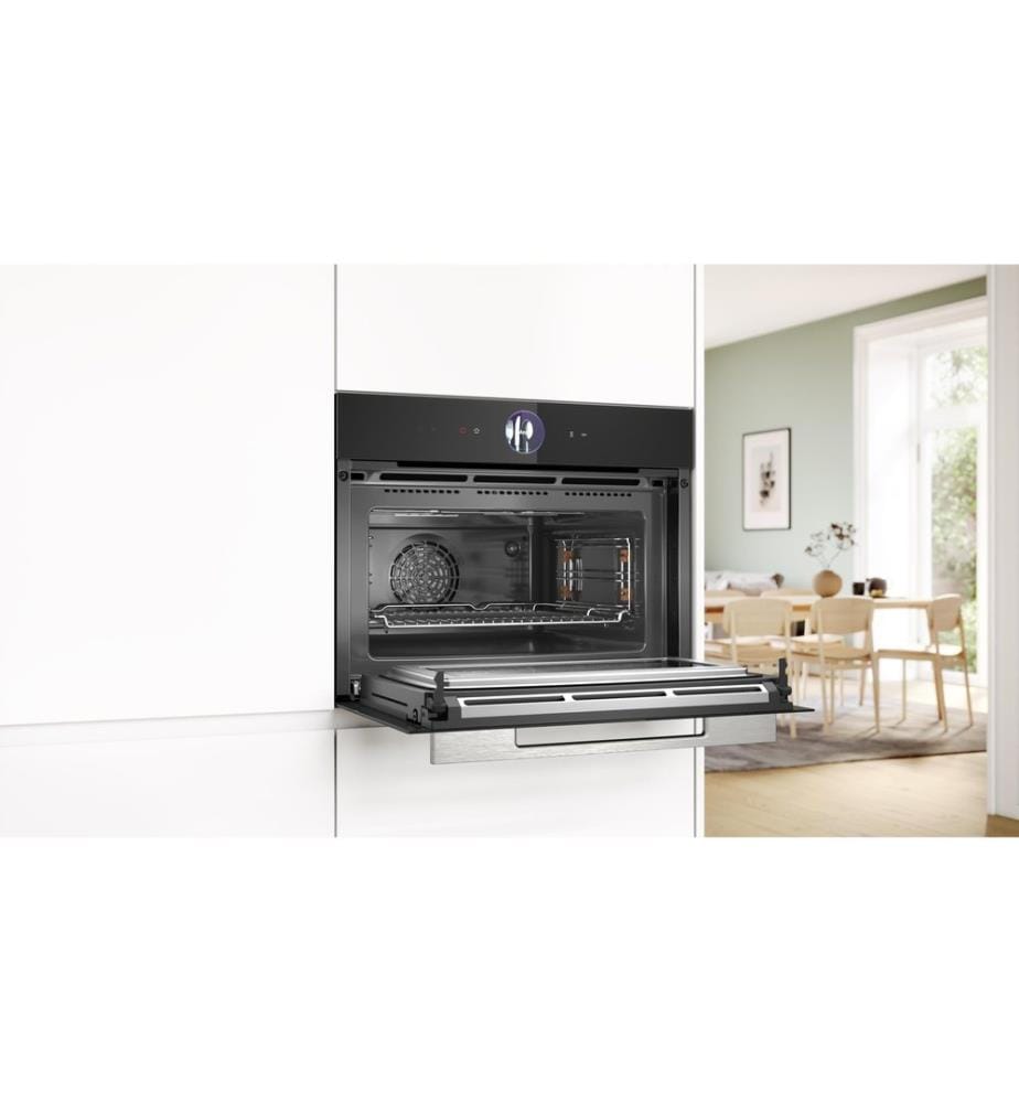 BOSCH - Einbaubackofen mit Mikrowelle CMG7761B1 Schwarz