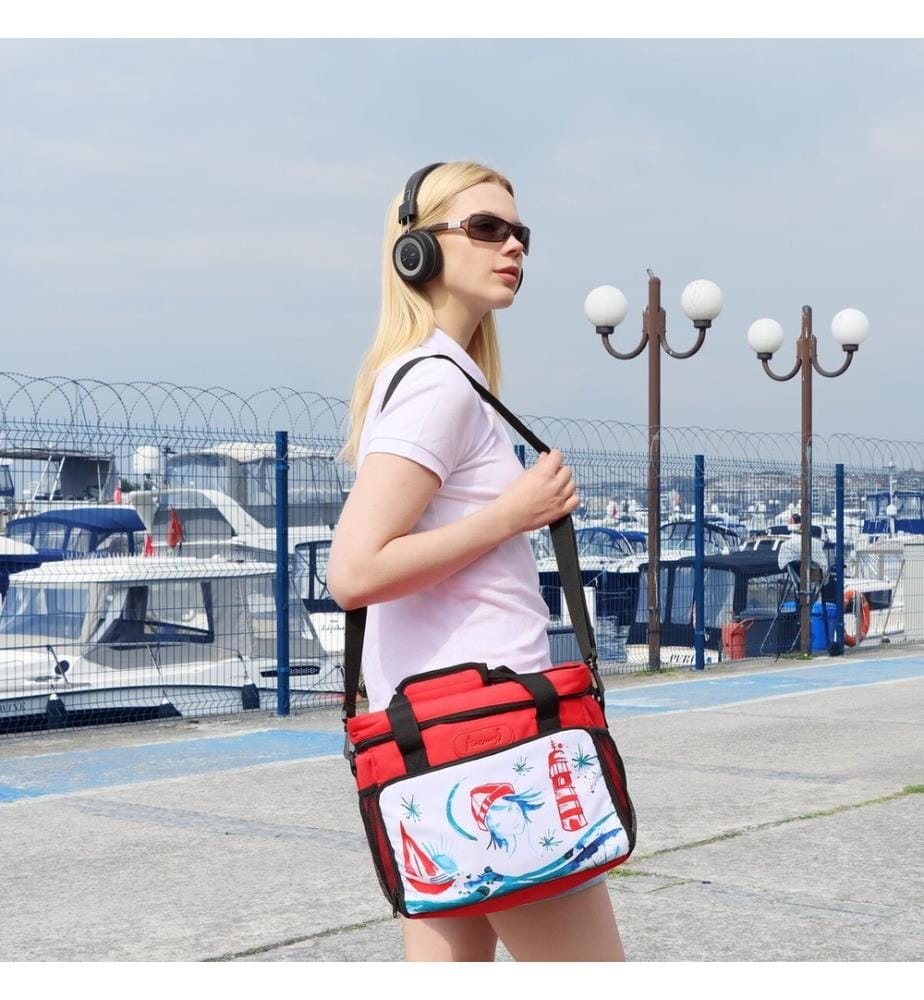 Borsa isolata Anemoss Lighthouse Girl - Rosso