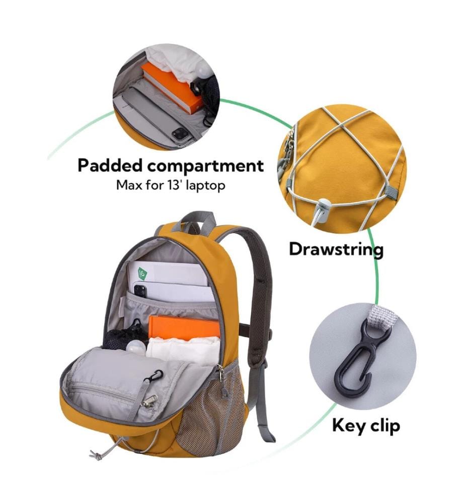 Sac à dos léger Waterfly FantasyStar Mini 12L - Jaune