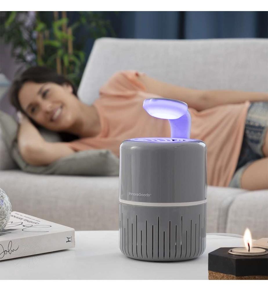 Lampe aspirante anti-moustique KL Drain - Gris et blanc