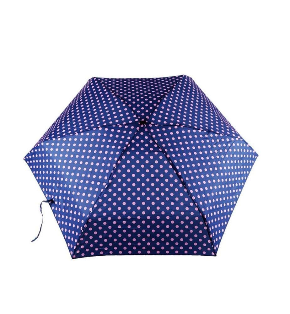 Mini parapluie Pois Roses Navy Blue - Bleu marine