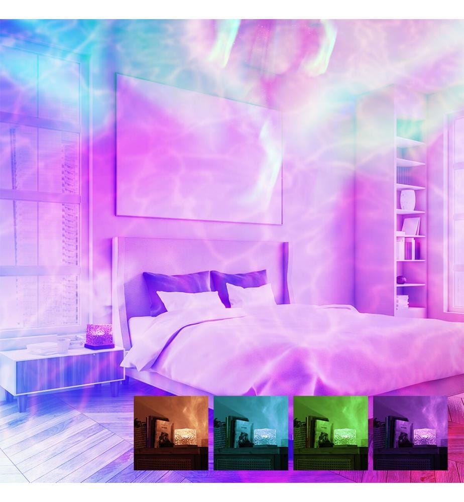 Proiettore LED ricaricabile Northern Lights Boralamp - Trasparente e grigio