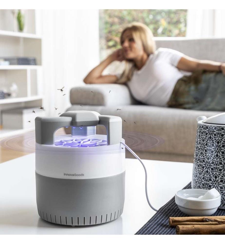 Lampe anti-moustiques à aspiration KL Silen - Blanc et Gris