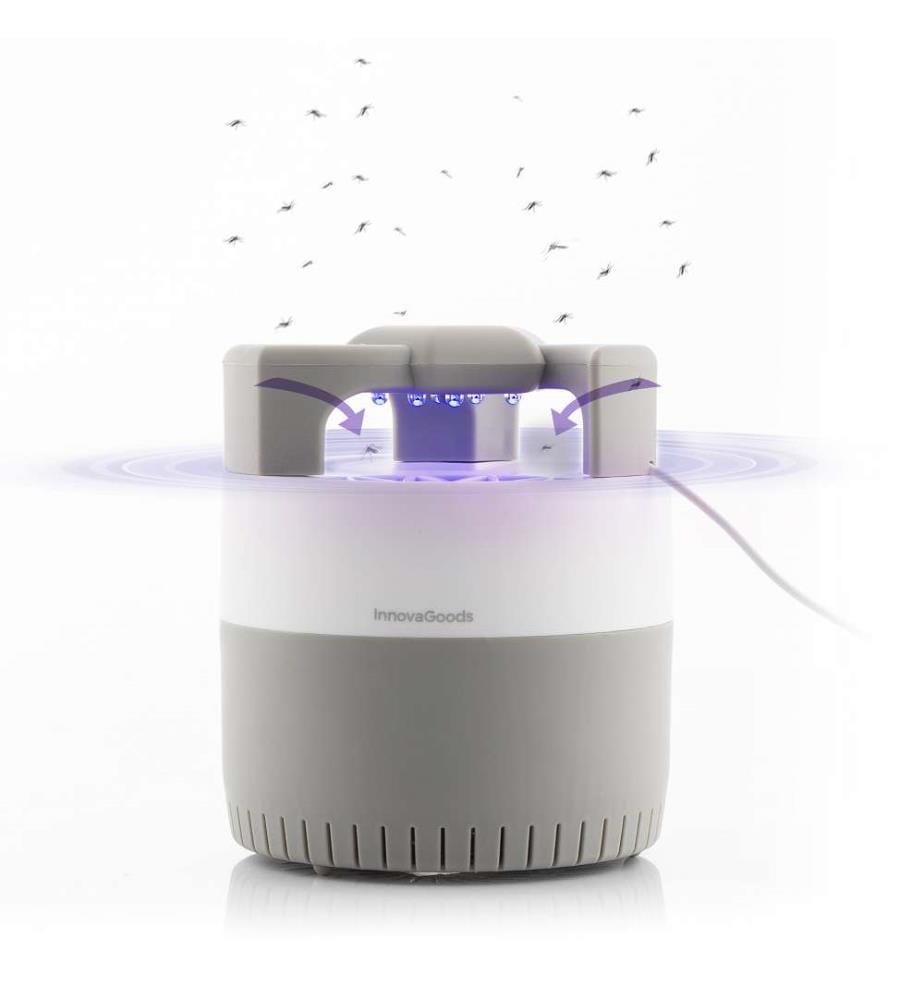 Lampe anti-moustiques à aspiration KL Silen - Blanc et Gris