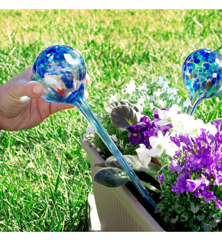 Globes d'Arrosage (Lot de 2) - Bleu et Transparent
