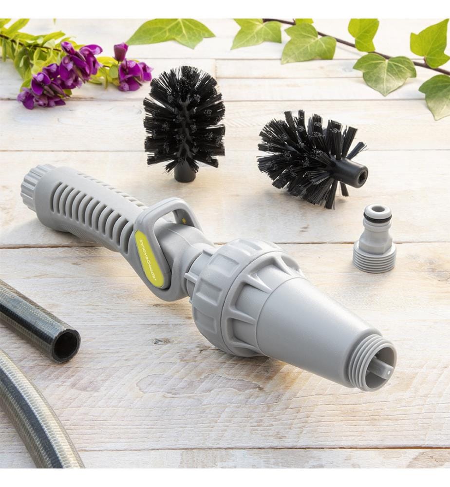 Brosse Rotative pour Tuyau d'Arrosage Twise - Jaune et Gris