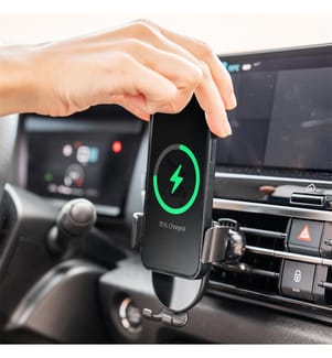 Support de téléphone à charge rapide sans fil pour voiture Chakar - Noir