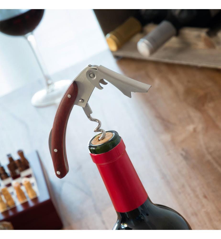 Set di scacchi e vino da 37 pezzi - Marrone