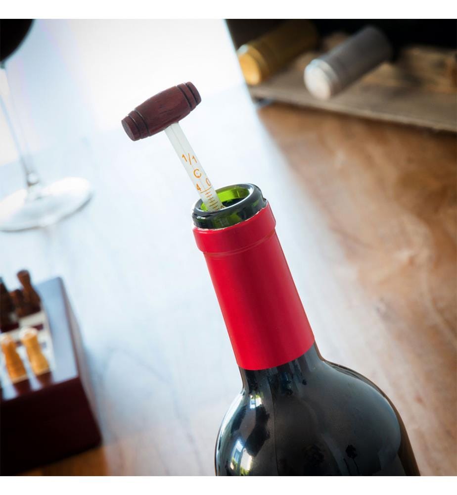 Set di scacchi e vino da 37 pezzi - Marrone