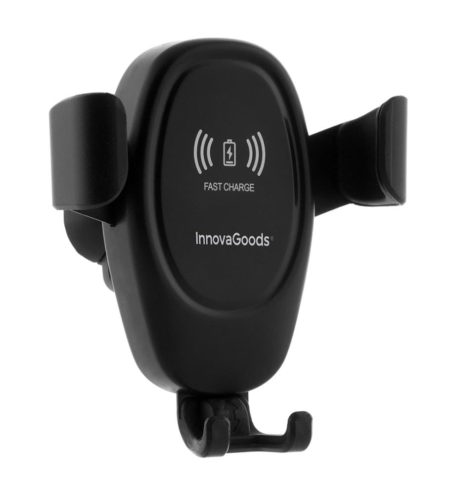 Support pour téléphone portable avec chargeur de voiture sans fil Wolder - Noir