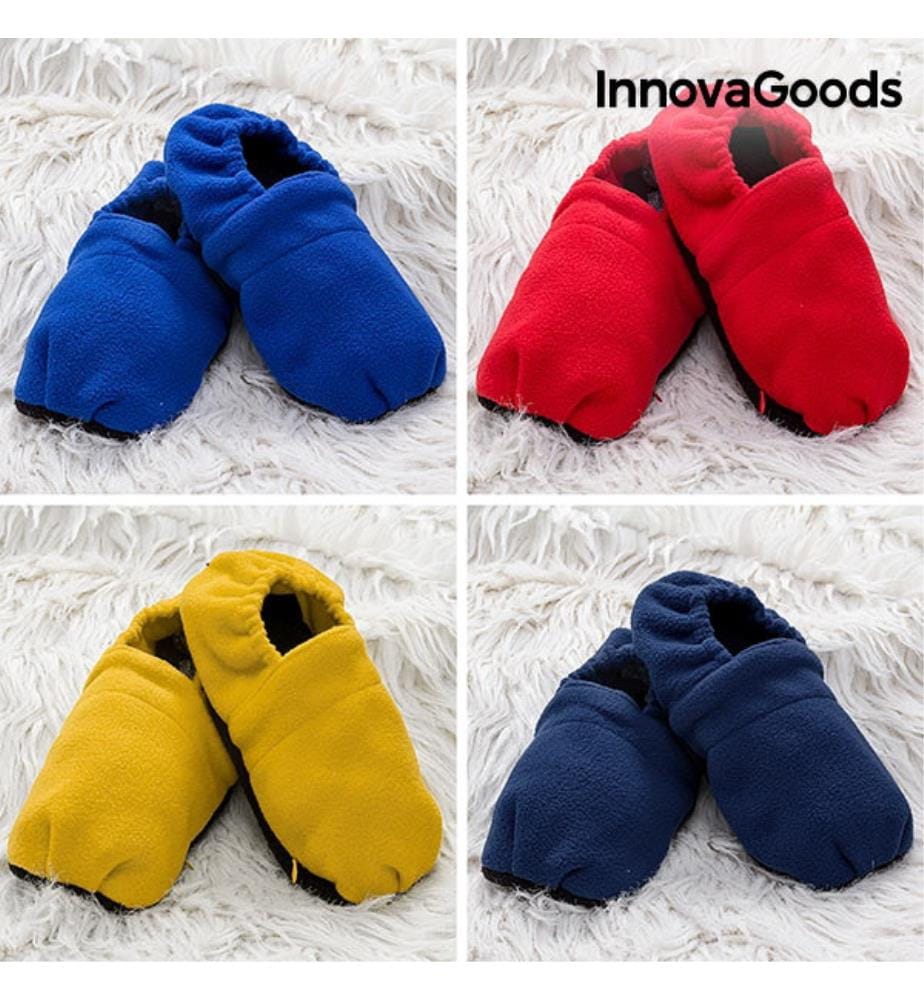 Chaussons chauffants micro-ondables Rouge