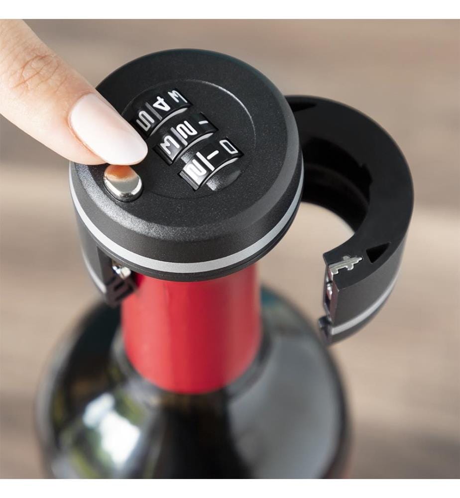 Botlock Blocco per bottiglie di vino - Nero