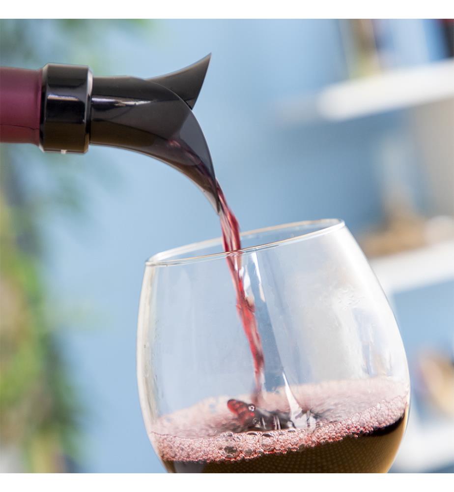 Wintopp 2 in 1 Tappo versatore per vino - Nero