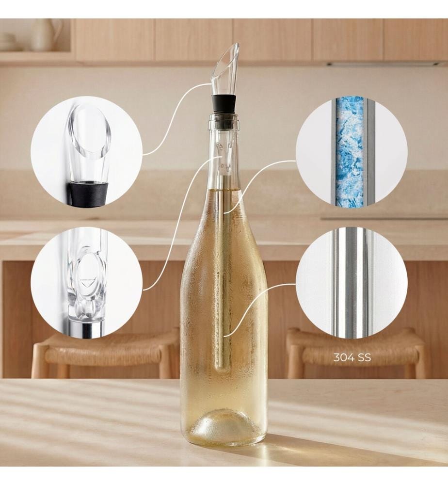 Set di accessori per la refrigerazione del vino - 7 pezzi