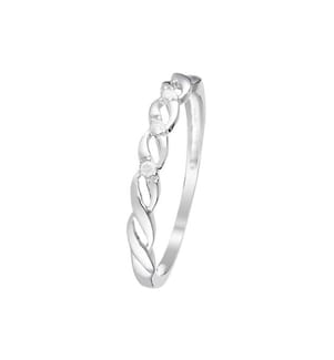 Beautiful Twist ring - White gold 375/1000
