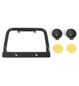RC4WD - Modellbau-Stossstange Push Bar Gelbe Flutlichter D90