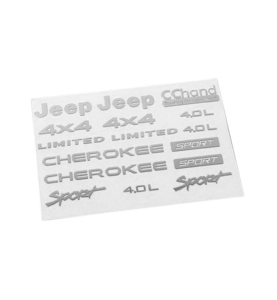 RC4WD - Emblème Set, SCX10 II Cherokee, argent