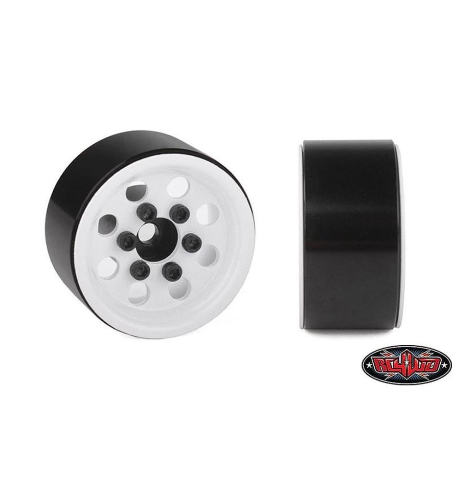 RC4WD - Felgen Stamped Steel 1.0 Pro8 Beadlock Weiss, 4 Stück