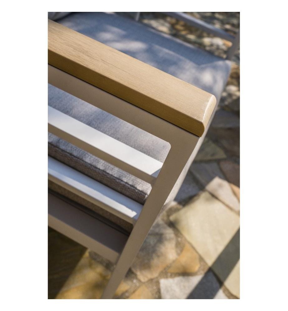 Ensemble repas de jardin CAYENNE 7 places en aluminium - BLANC