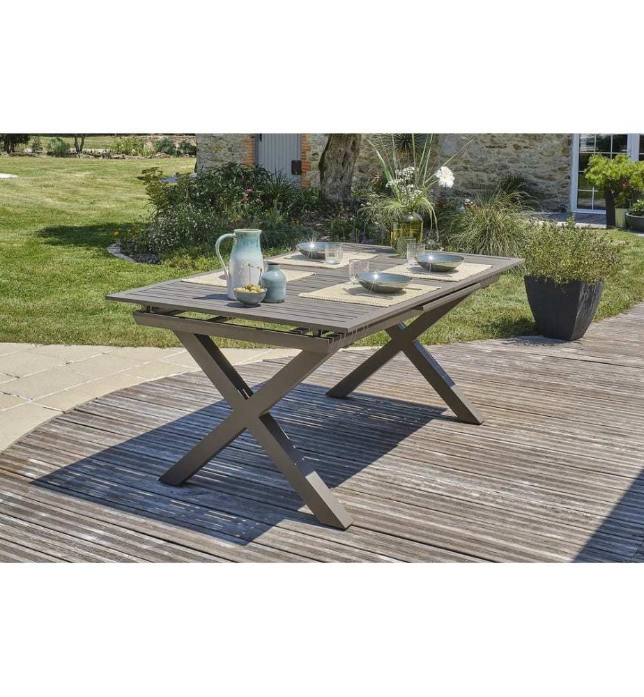 Table de Jardin Floride Extensible 180/240 x 100 cm - Quartz