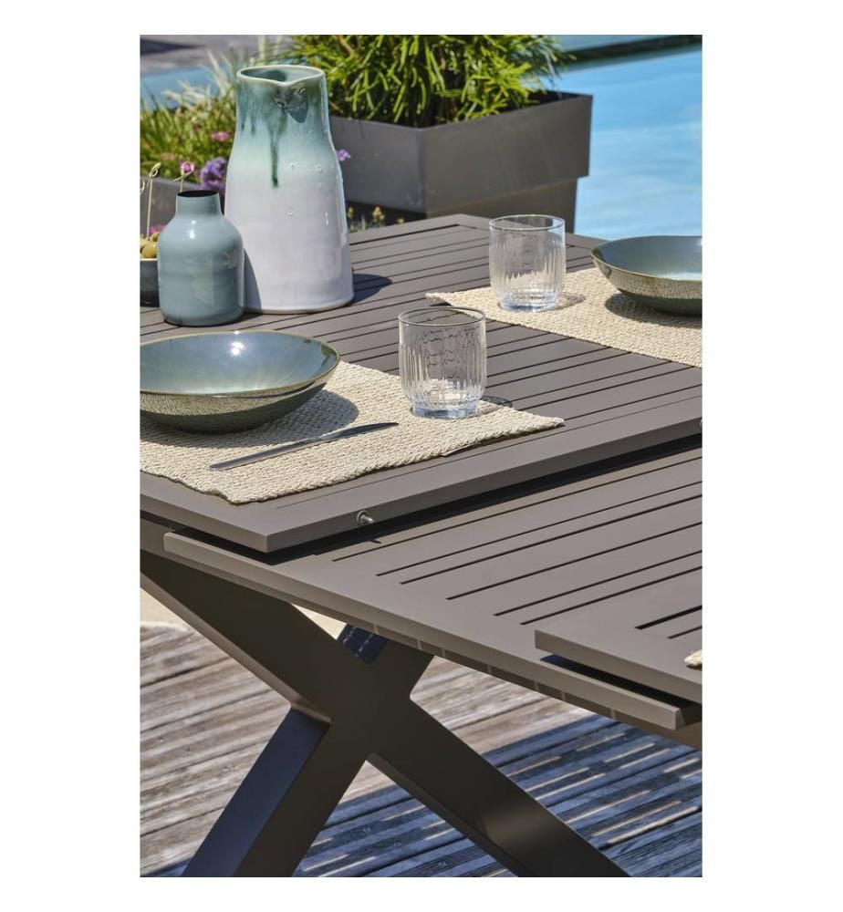 Table de Jardin Floride Extensible 180/240 x 100 cm - Quartz
