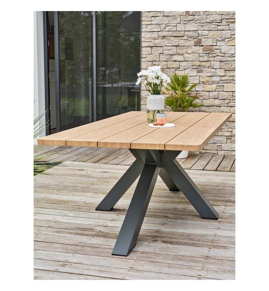 Kelia Garden Table 220 x 102 cm - Gris Anthracite