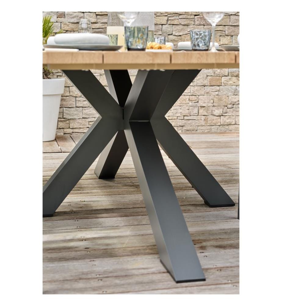 Kelia Garden Table 220 x 102 cm - Gris Anthracite