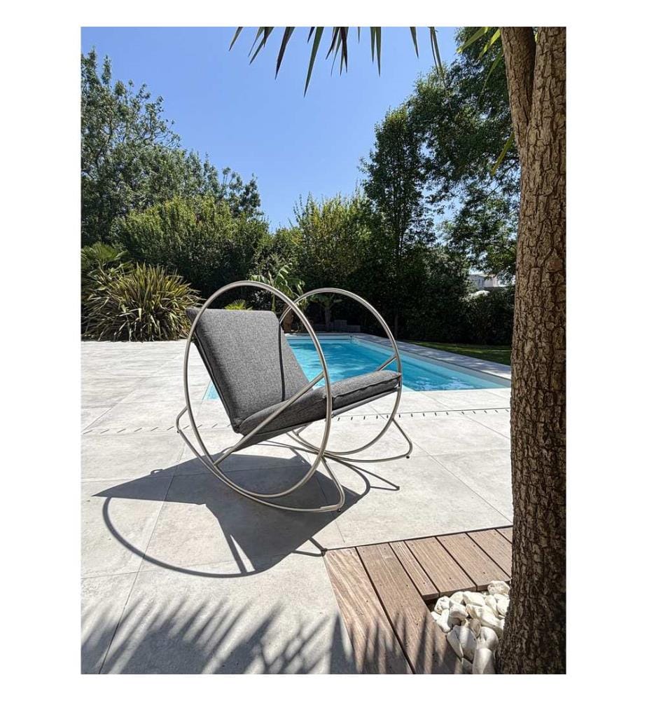 Rocking Chair de Jardin Caprera - Gris