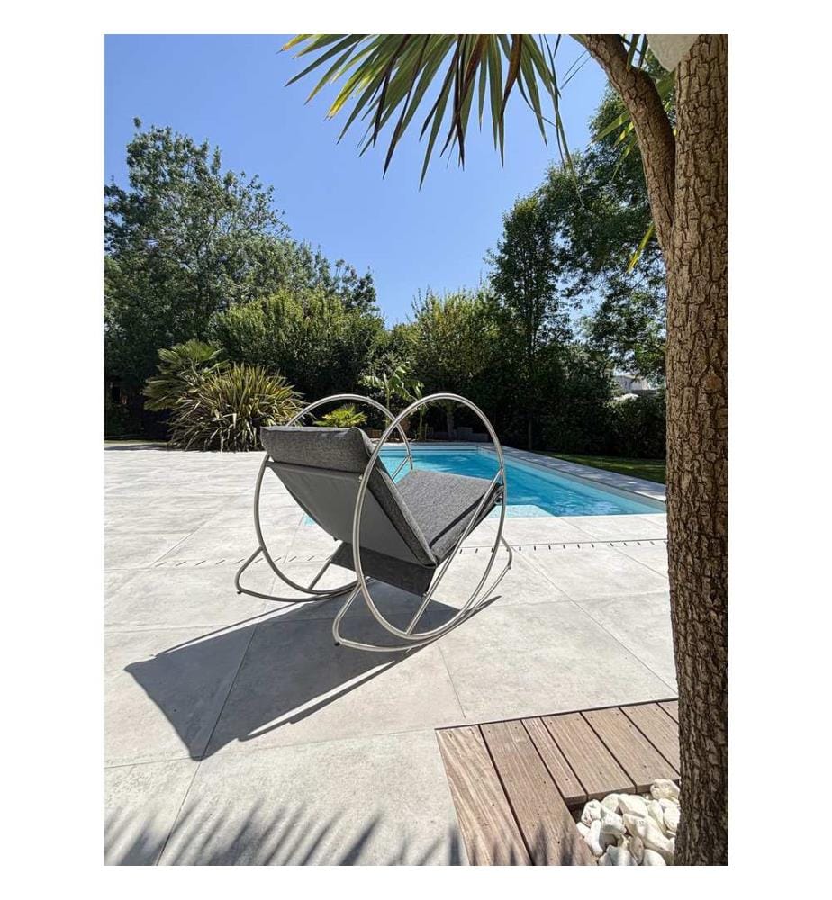Rocking Chair de Jardin Caprera - Gris