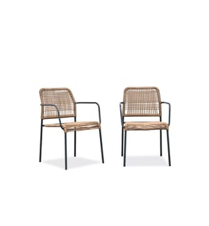 Lot de 2 Fauteuils de Jardin Marceau - Gris Anthracite