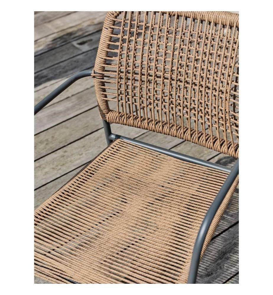 Lot de 2 Fauteuils de Jardin Marceau - Gris Anthracite