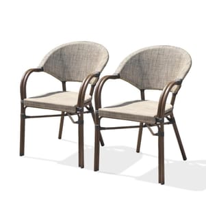 Lot de 2 Fauteuils de Jardin Ushuaïa - Marron