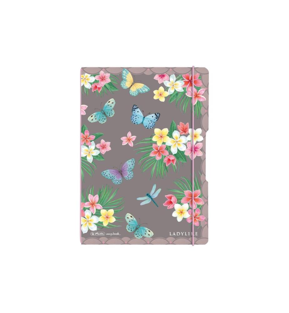 HERLITZ - Carnet de notes Ladylike Jungle A4, 2 x 40 p., ligné/cartonné