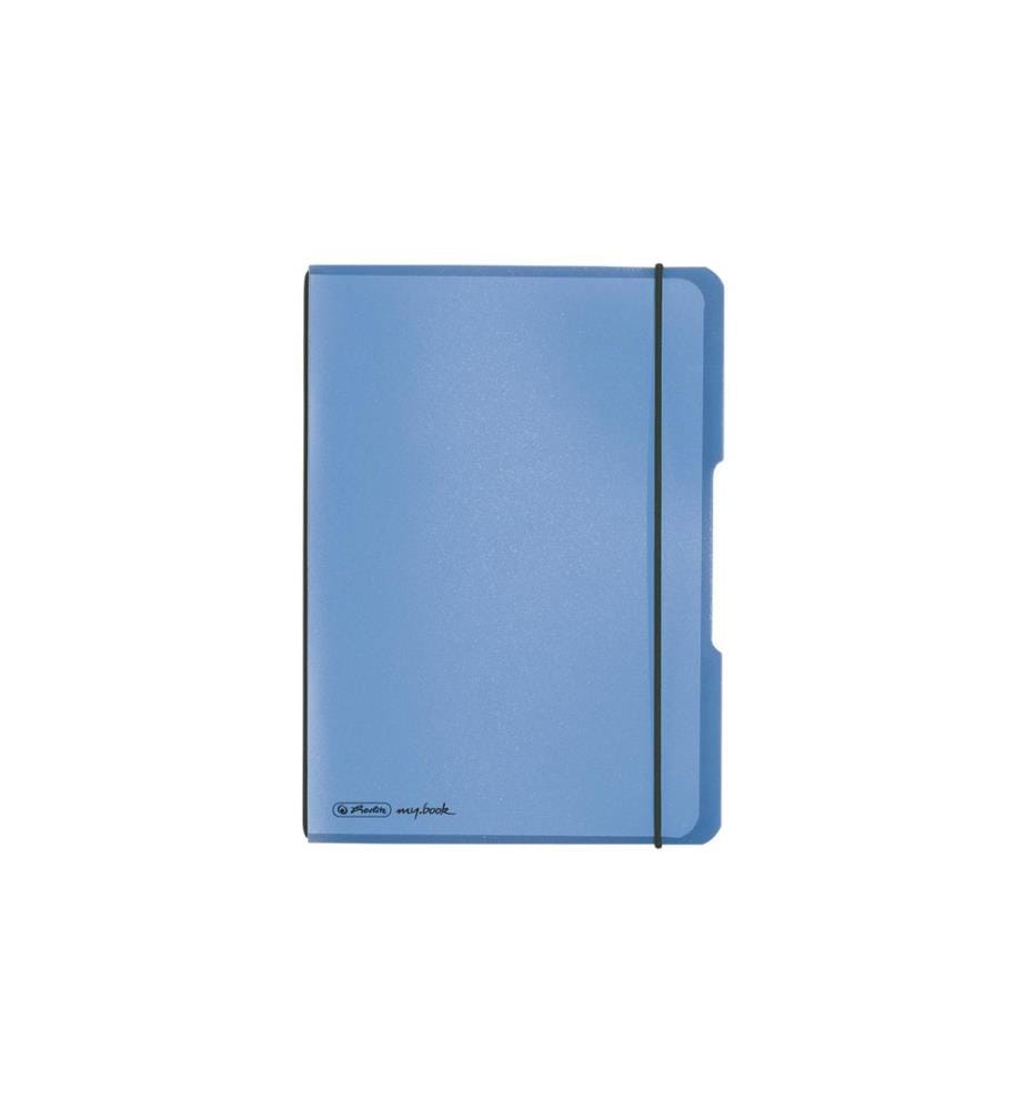 HERLITZ - Carnet de notes my.book flex A5, À carreaux, Bleu