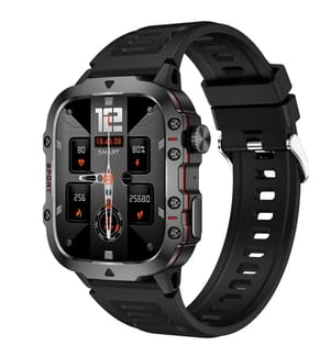 Montre Connectée Nasa Sport Grand Écran Résolution Haute Définition Bracelet en Silicone - Noir 