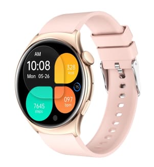 Montre connectée AMOLED Edition Amnésia - Bracelet Silicone Rose Gold