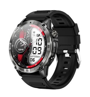Montre Connectée Amoled Nasa Gps Ultra Pro Écran avec Bracelet Silicone - Noir 