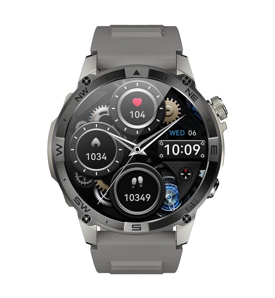 Smartwatch Amoled Nasa Gps Ultra Pro Display mit Silikonarmband - Grau