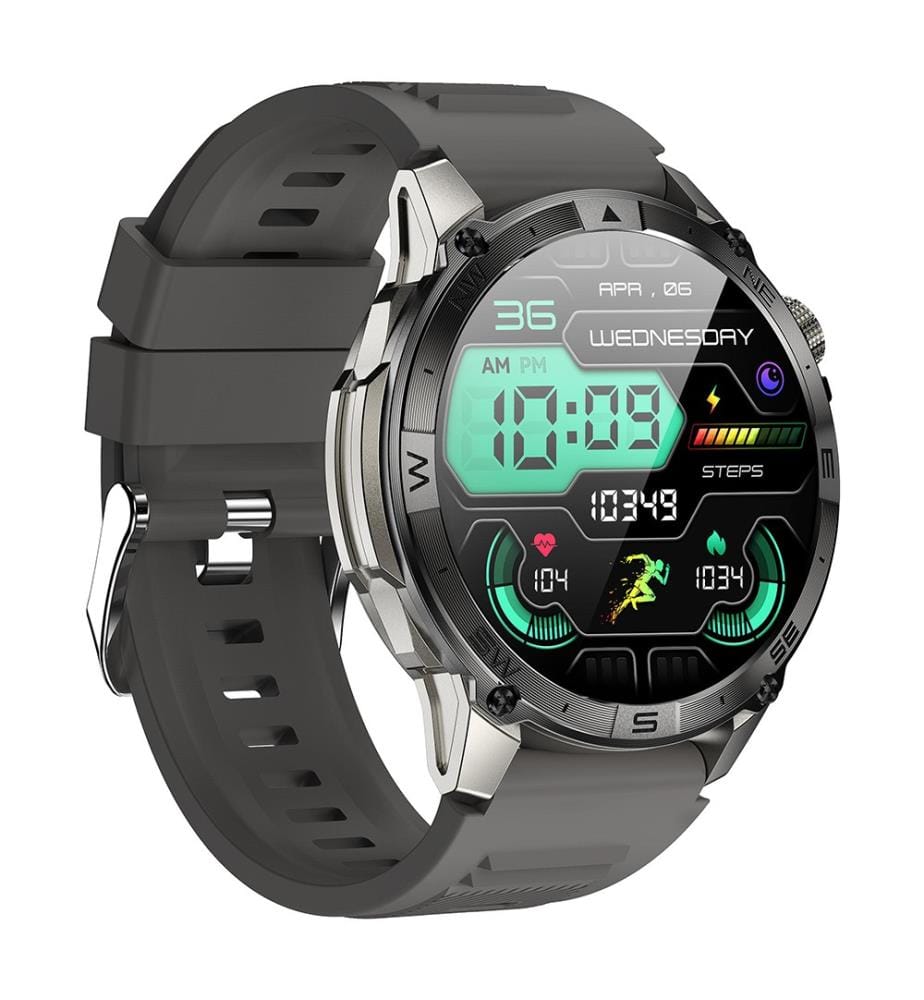 Smartwatch Amoled Nasa Gps Ultra Pro Display mit Silikonarmband - Grau